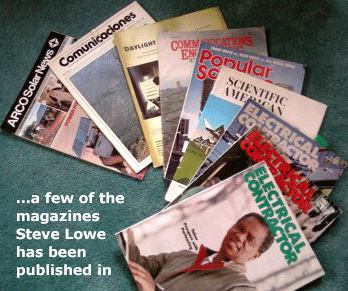 saple's of magazines Steve Lowe has been published in